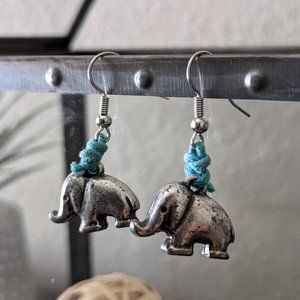 Claire's Bohemian Elephant Charm Earrings